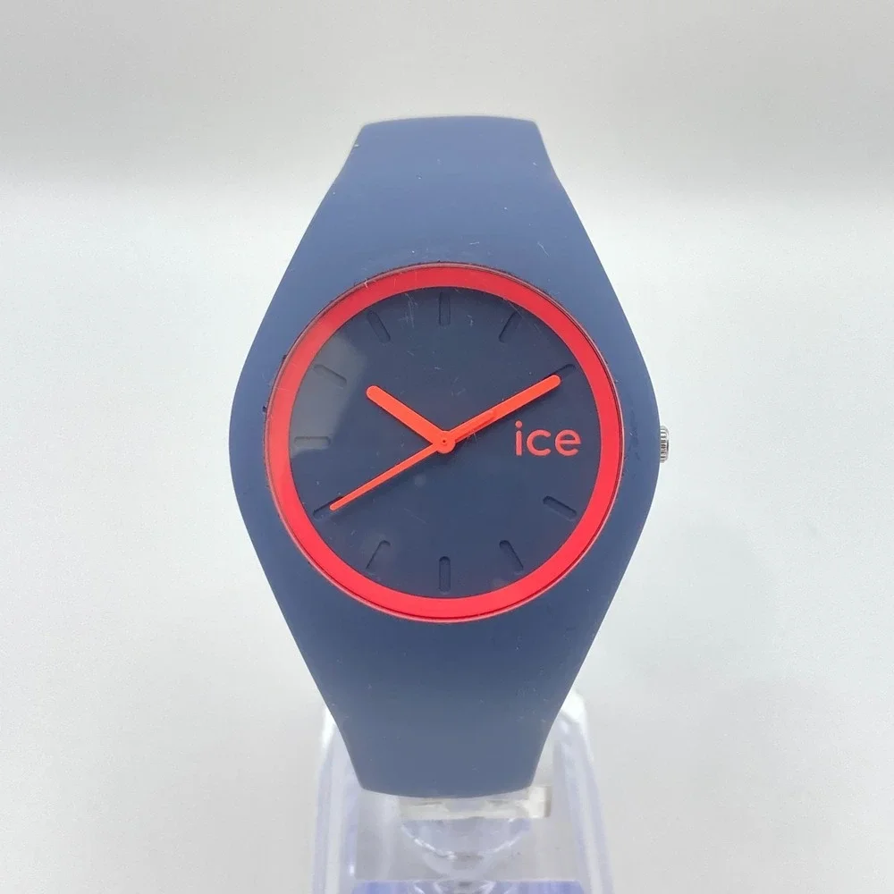 Ice Watch Duo Men's Watch 39mm Gray Neon Orange WR 100M New Battery 9